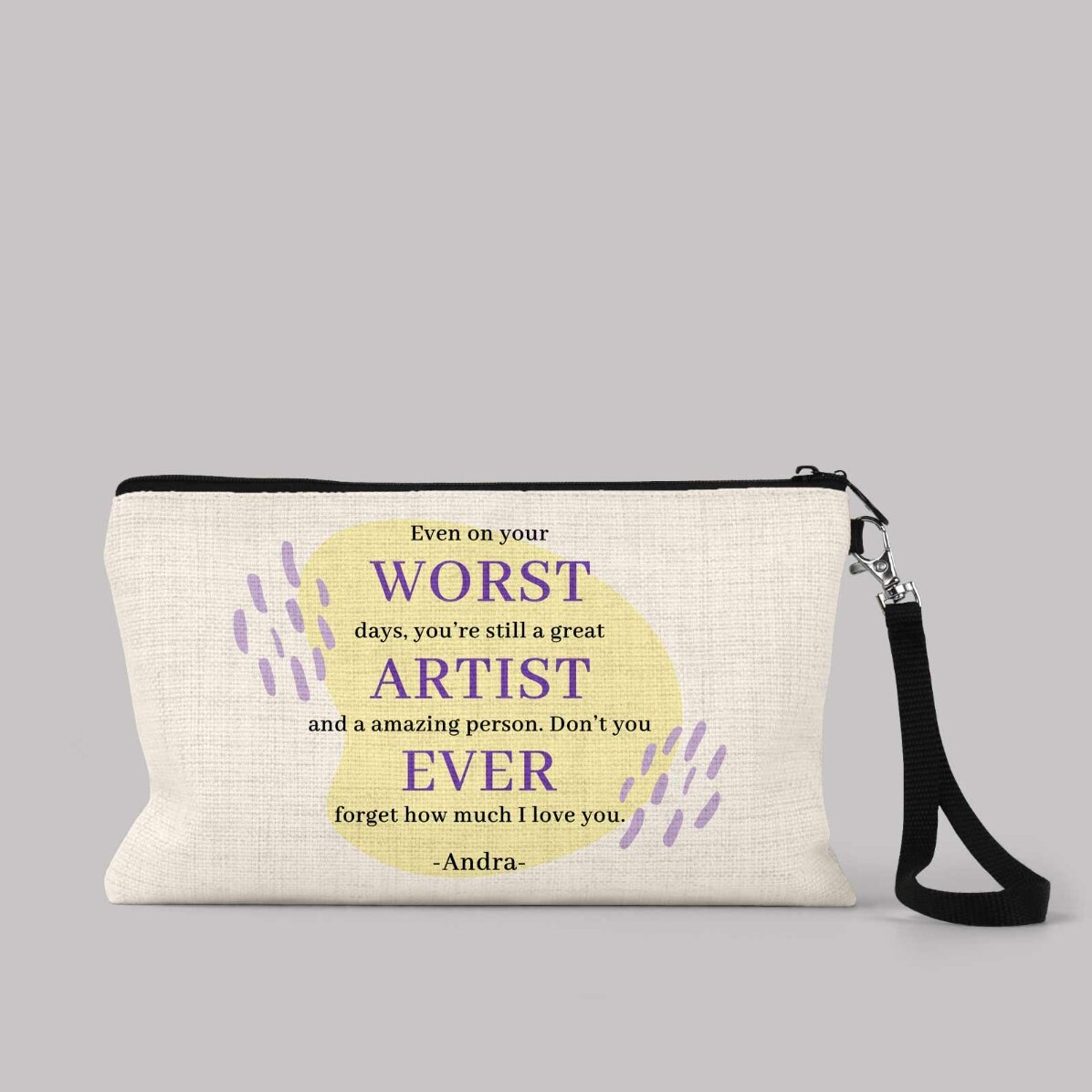 Trusă de accesorii personalizată cu text - Artist