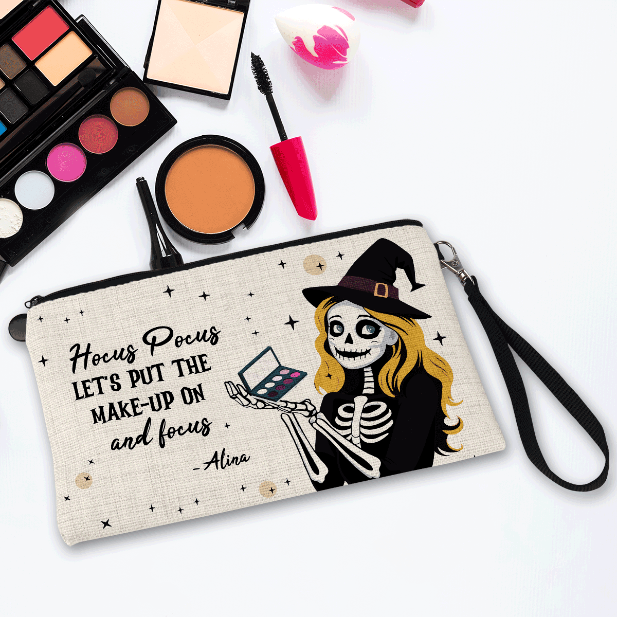 Trusă make-up personalizată cu text - Halloween