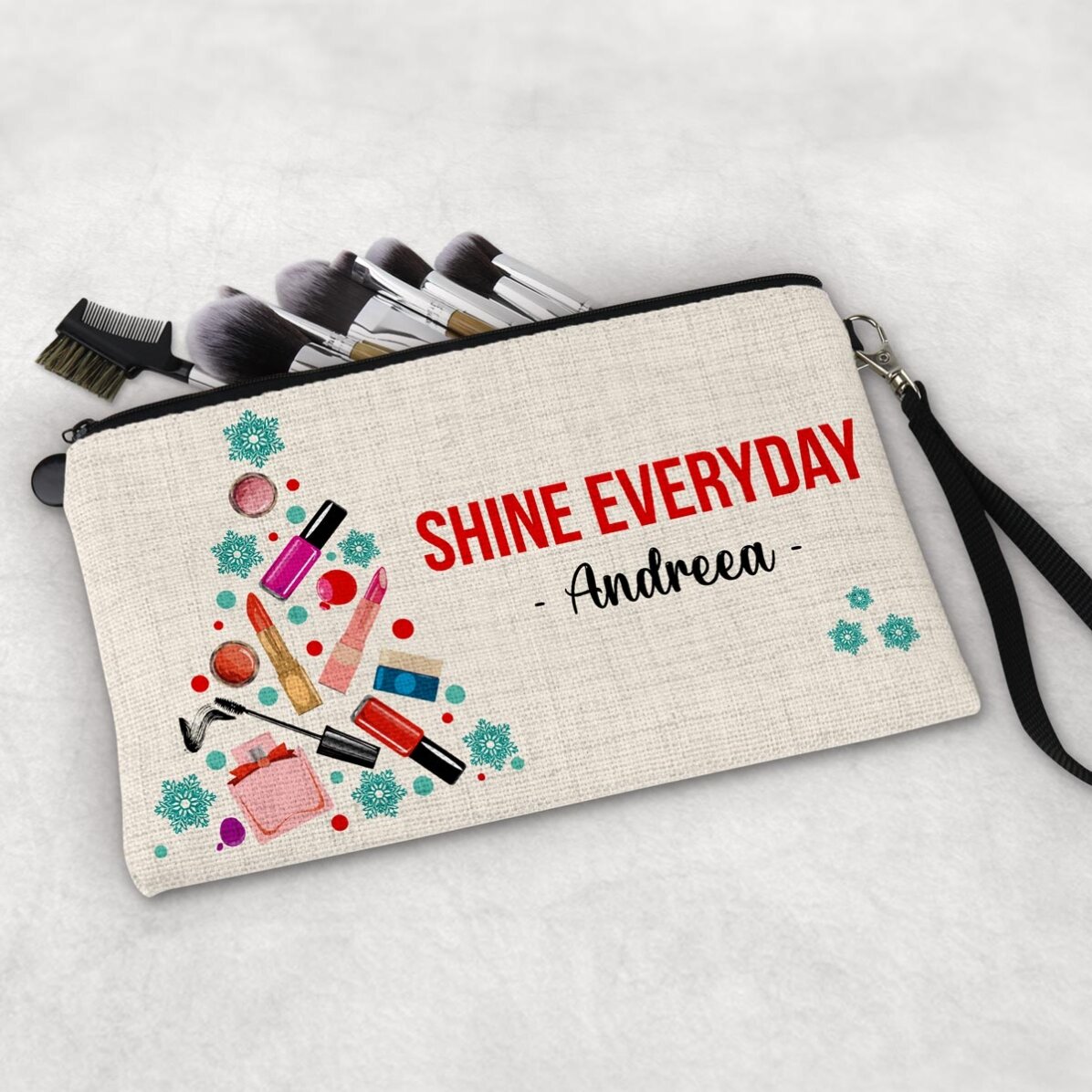 Trusă make-up personalizată cu text pentru Crăciun