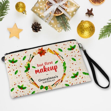 Trusă make-up personalizată cu text Survival Kit