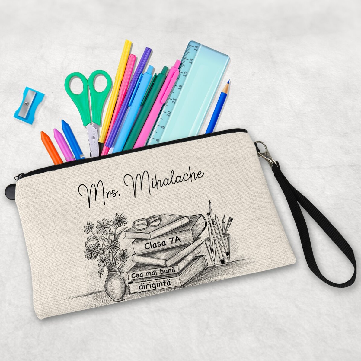 Trusă pentru profesori personalizată cu text - Best teacher