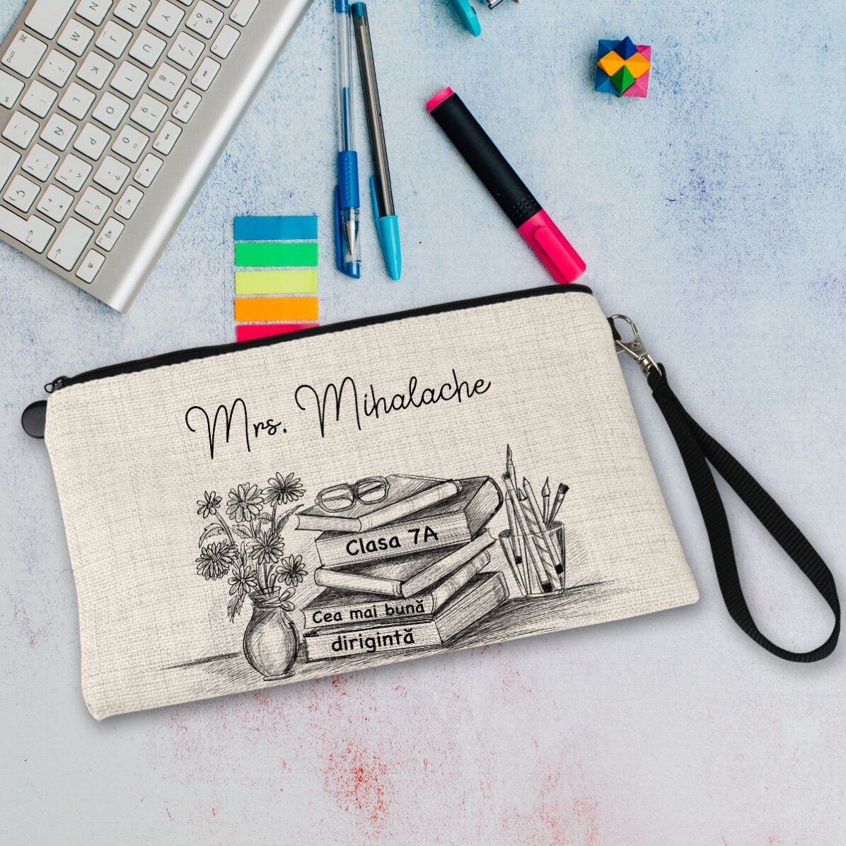 Trusă pentru profesori personalizată cu text - Best teacher