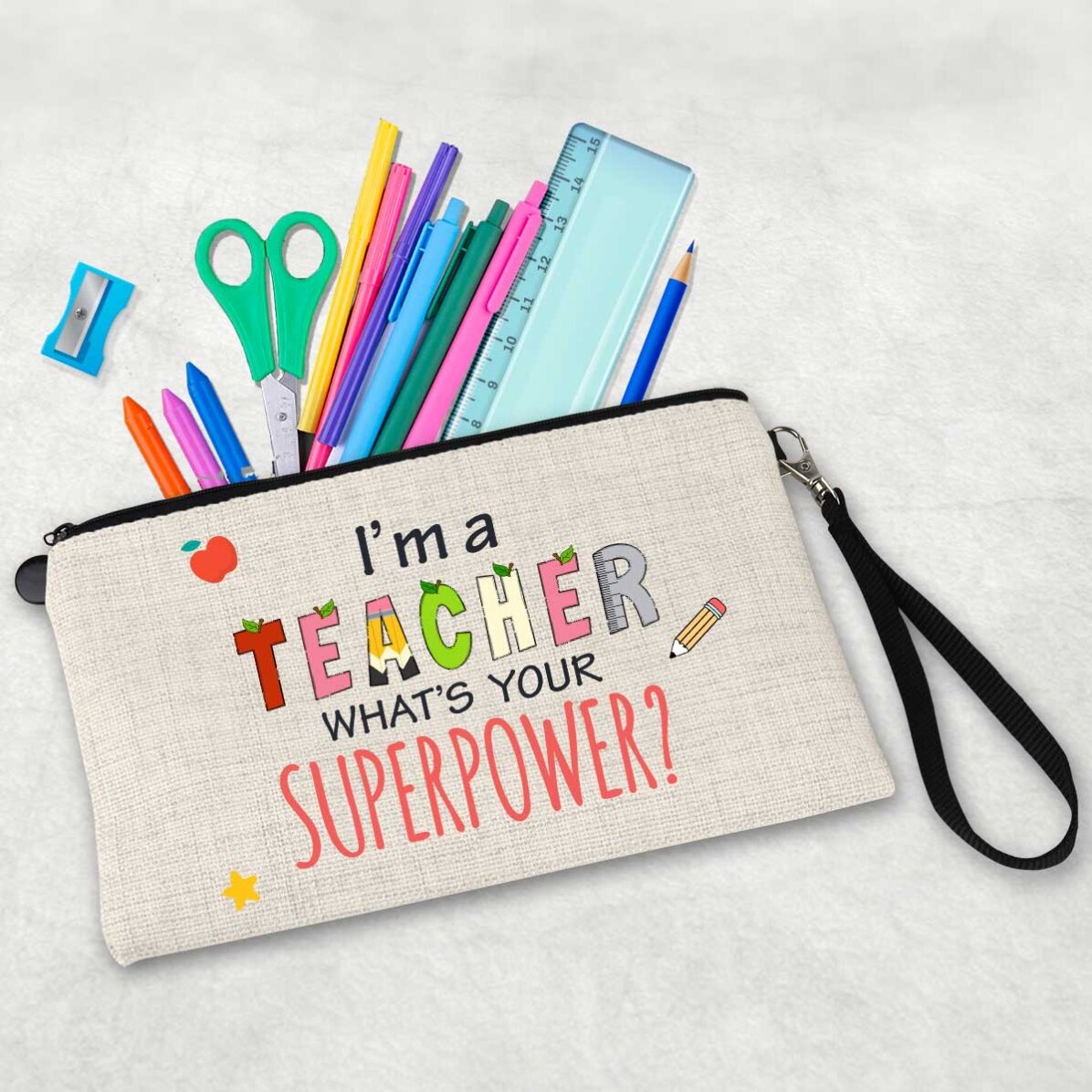 Trusă pentru profesori personalizată cu text - Superpower