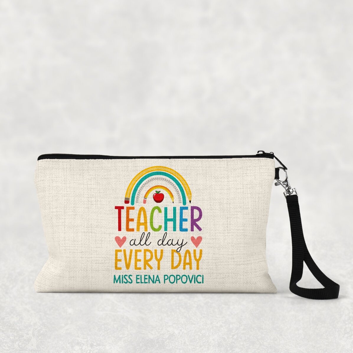 Trusă pentru profesori personalizată cu text - Teacher all day