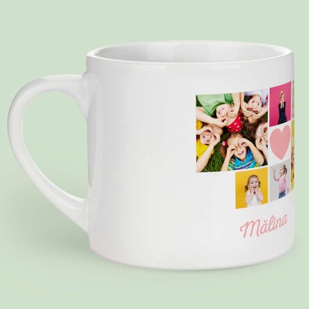 Cană personalizată pentru copii cu 6 poze și text