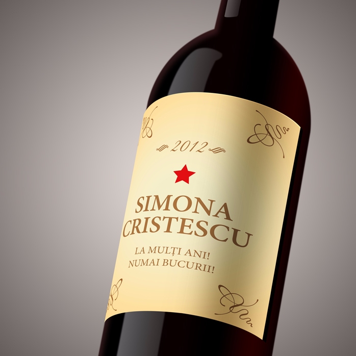 Vin personalizat - Classic Birthday