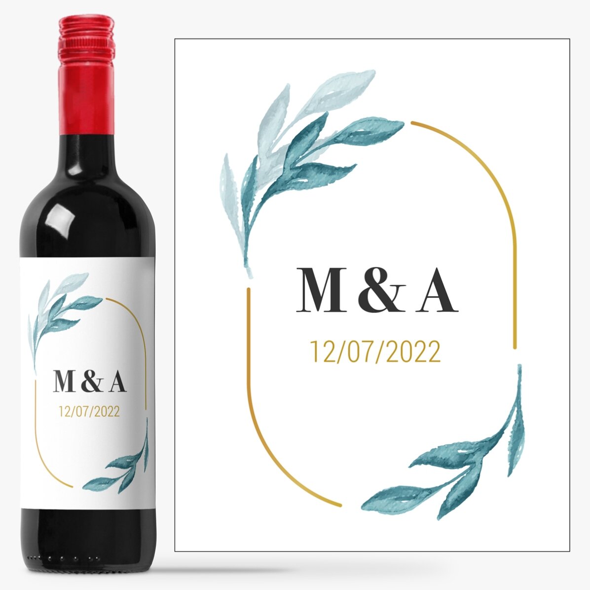 Vin personalizat cu inițialele voastre și dată