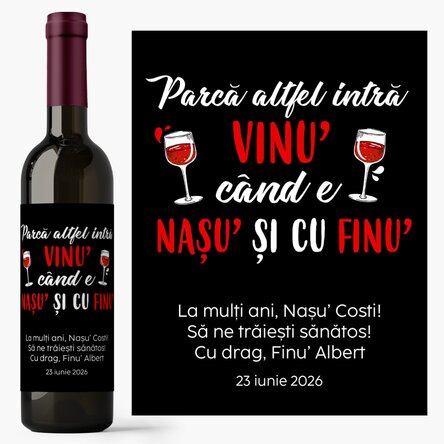 Персонализирано вино с послание - Nasu