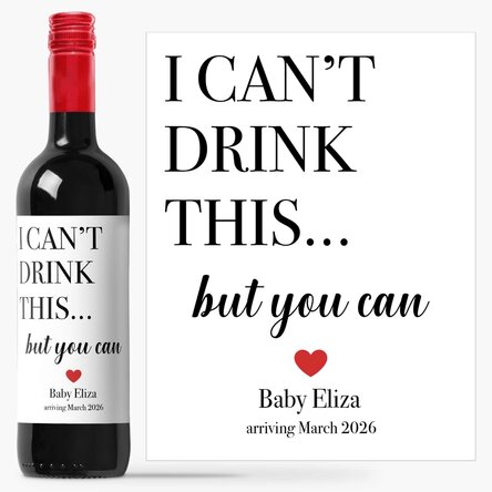 Vin personalizat cu nume - I can’t drink