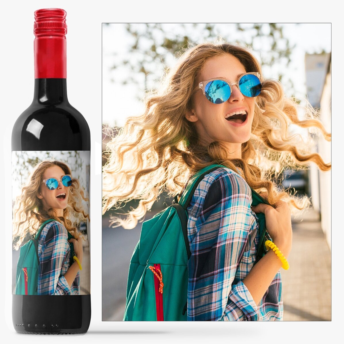 Vin personalizat cu o poză