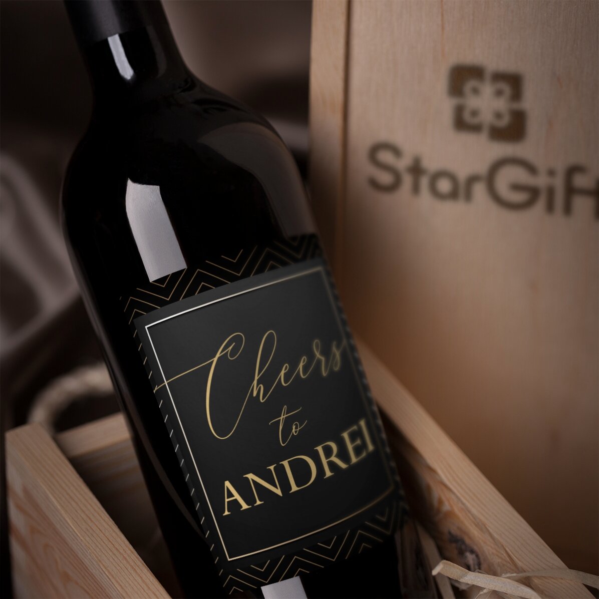 Vin personalizat cu text - Cheers to