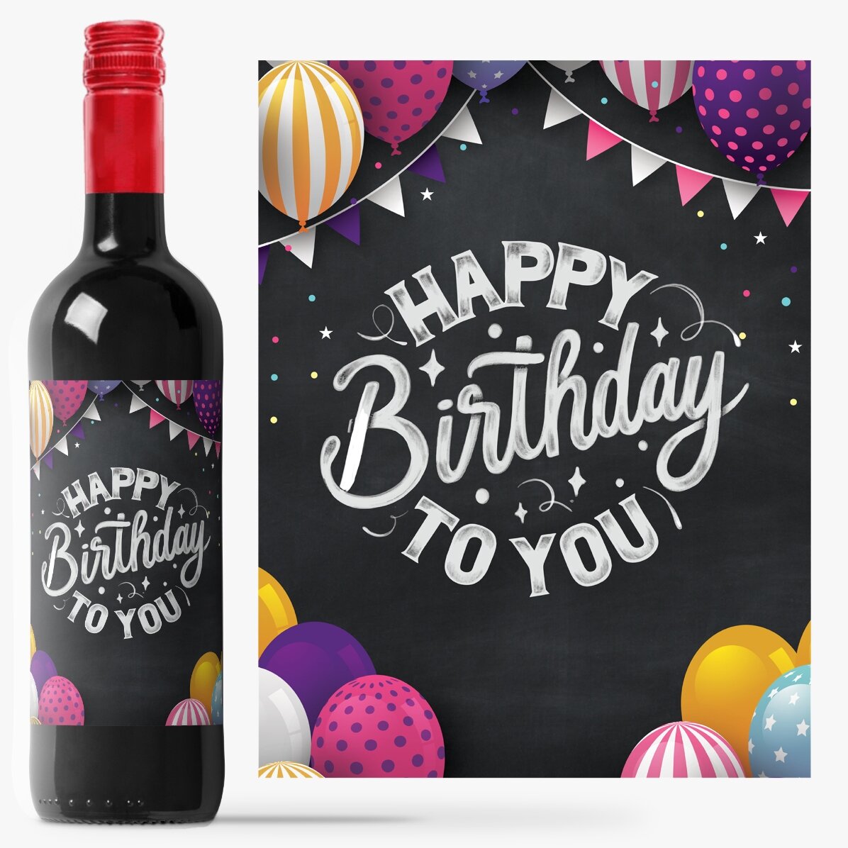 Vin personalizat  - Happy Birthday To You
