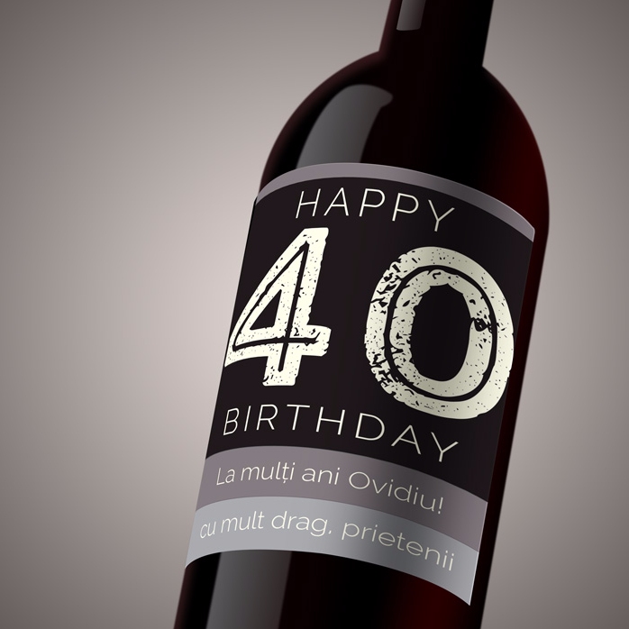 Vin personalizat - Happy Birthday