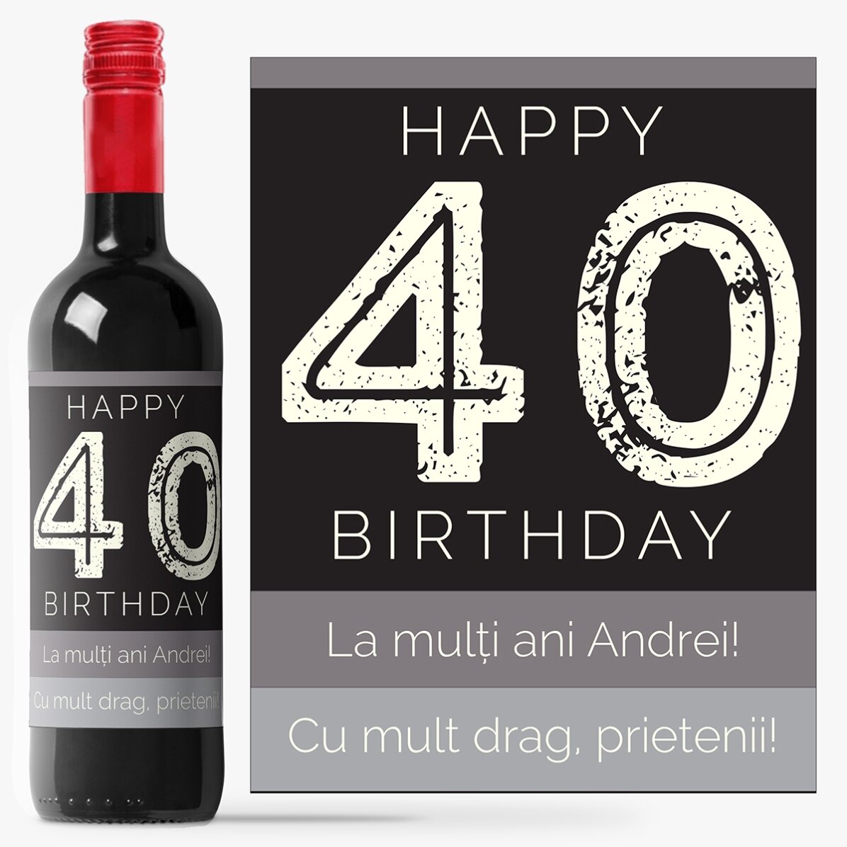 Vin personalizat - Happy Birthday