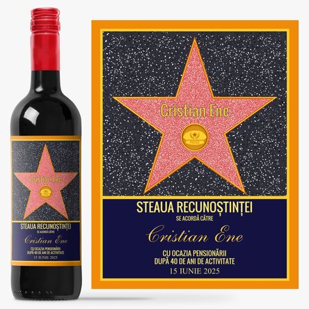 Vin personalizat - Steaua recunoștinței, polițist
