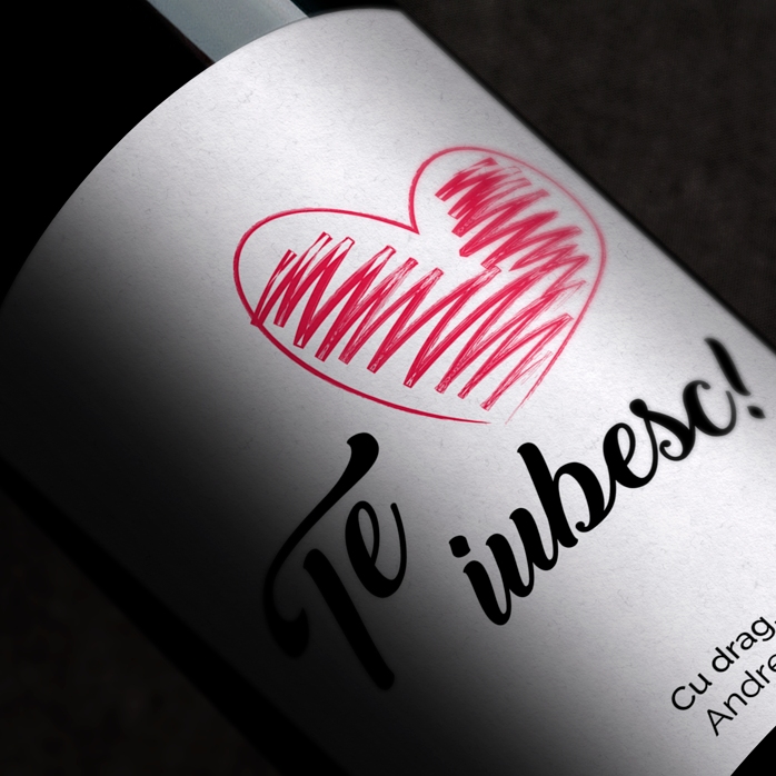 Vin personalizat - Te iubesc