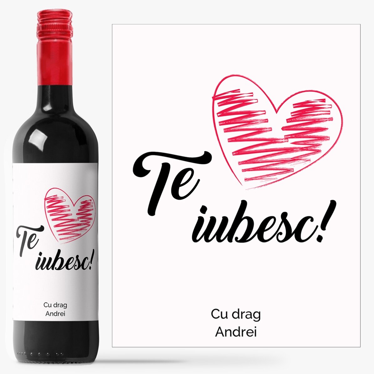 Vin personalizat - Te iubesc