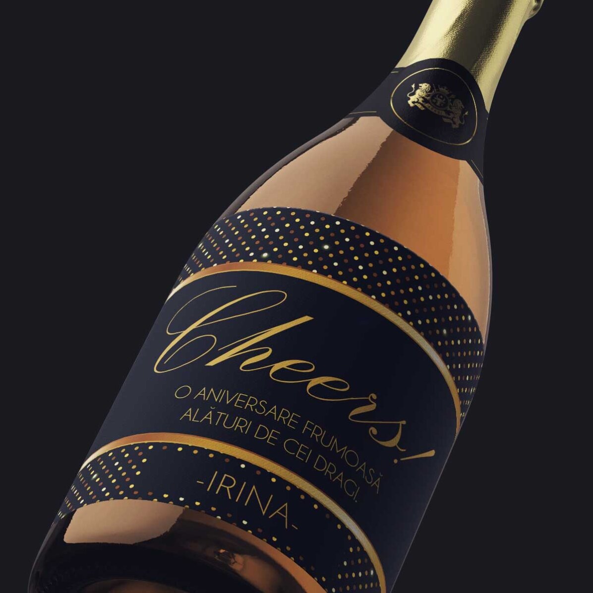 Vin spumant personalizat - Cheers!