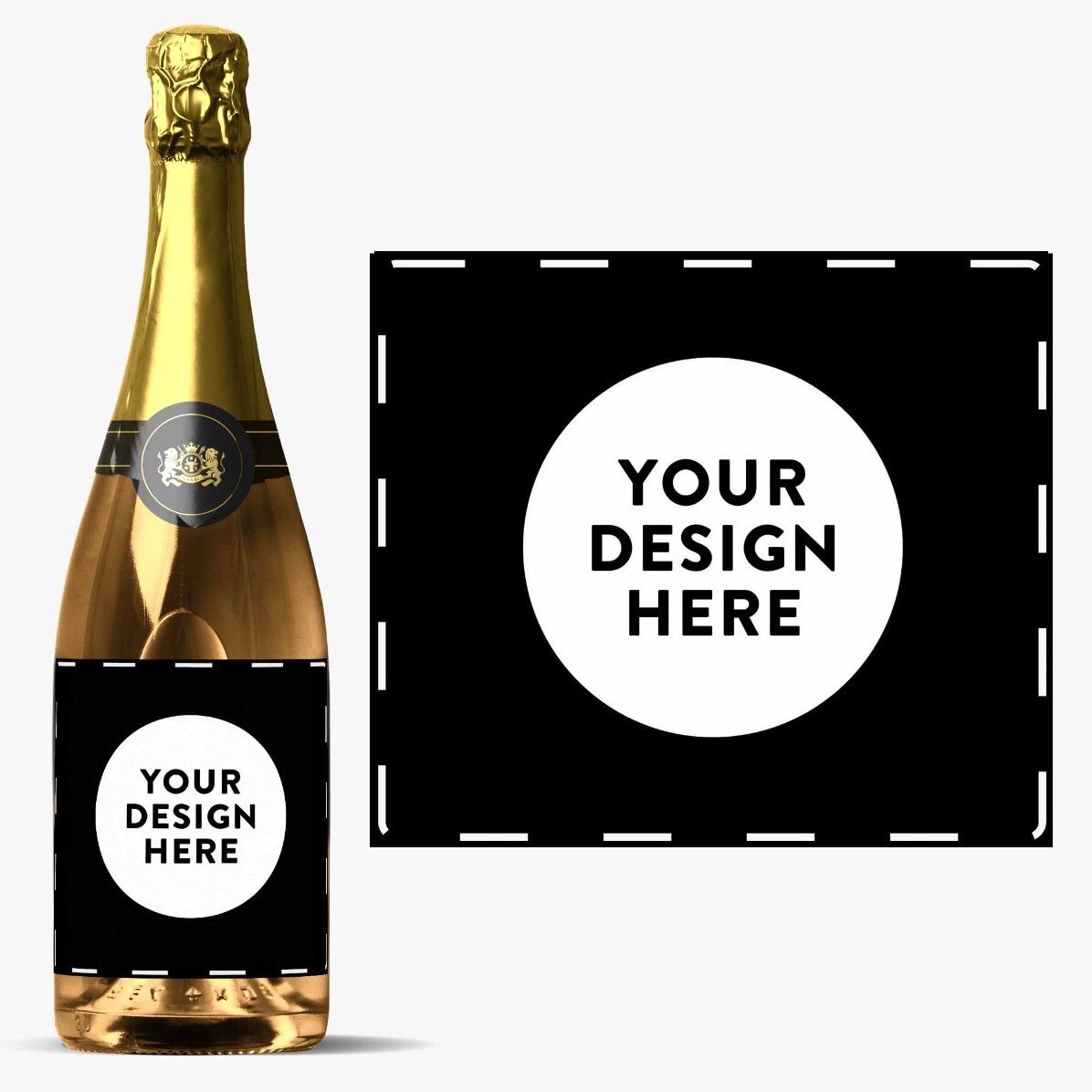 Vin spumant personalizat cu grafica ta