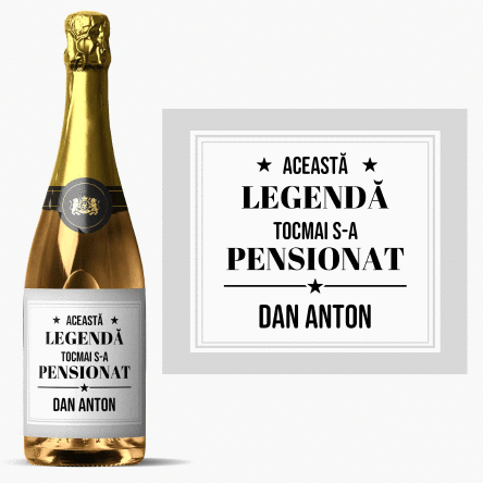 Vin spumant personalizat cu mesaj - Pensionat