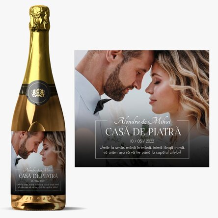 Vin spumant personalizat cu mesaj și poză - Noi