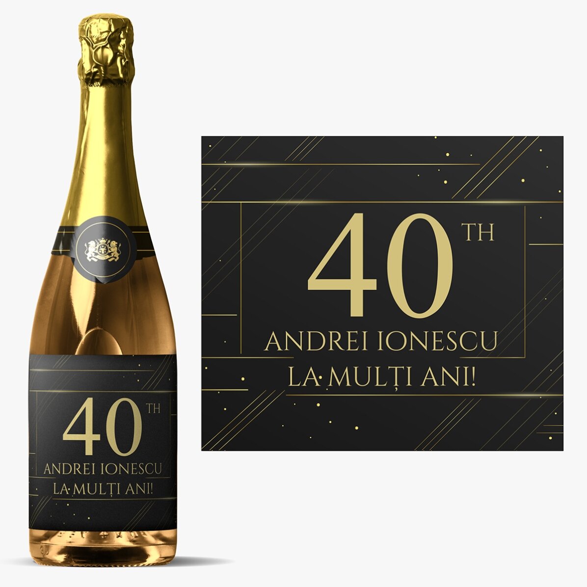 Vin spumant personalizat cu text - A gift for you