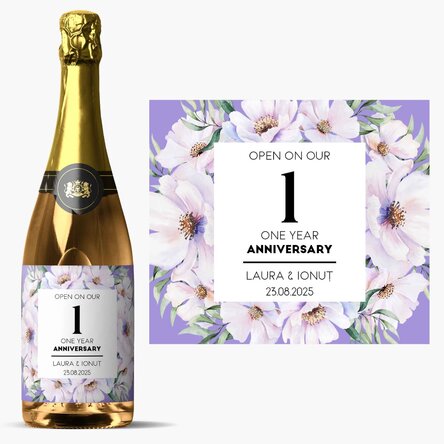 Vin spumant personalizat cu text - Aniversare