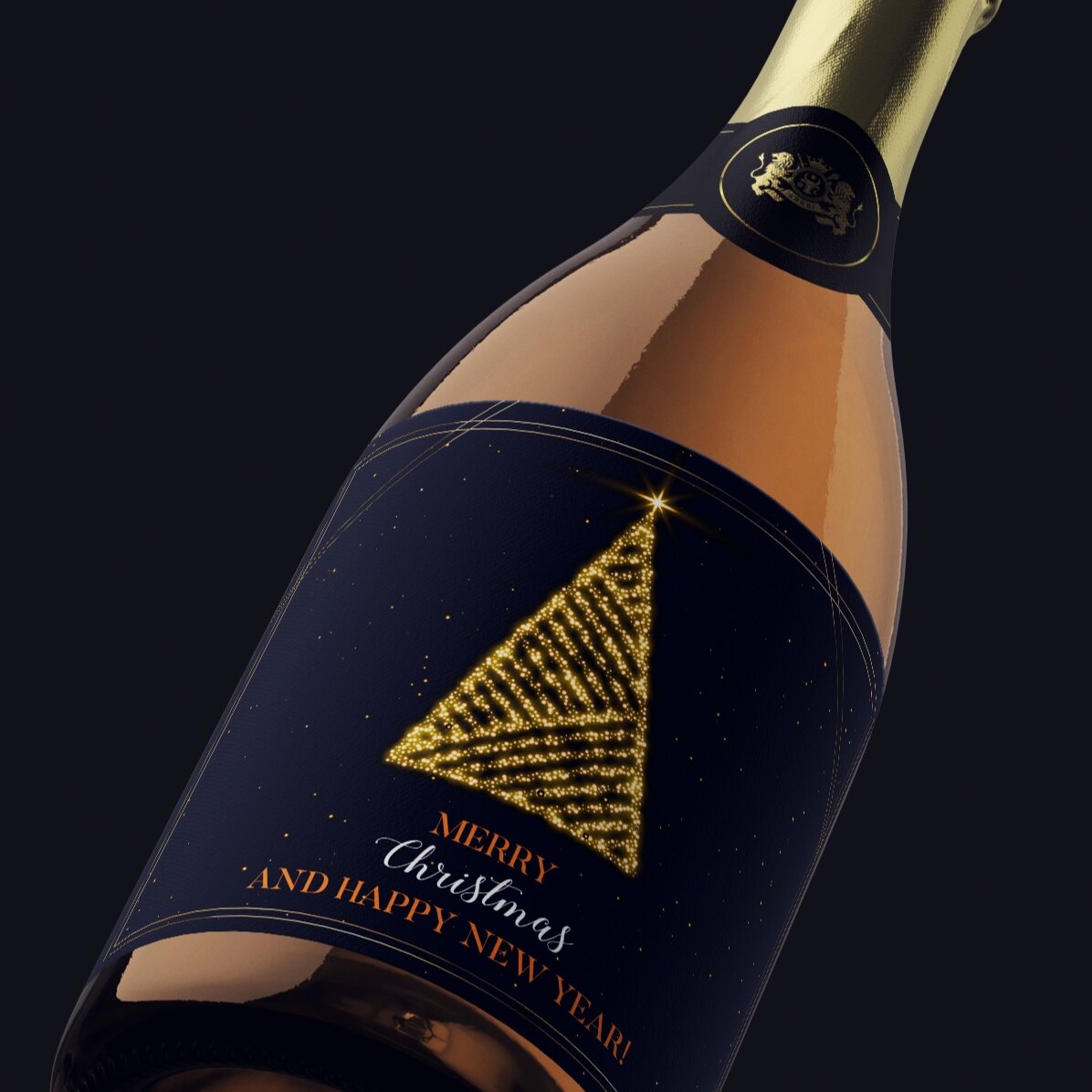 Vin spumant personalizat cu text - Christmas Tree