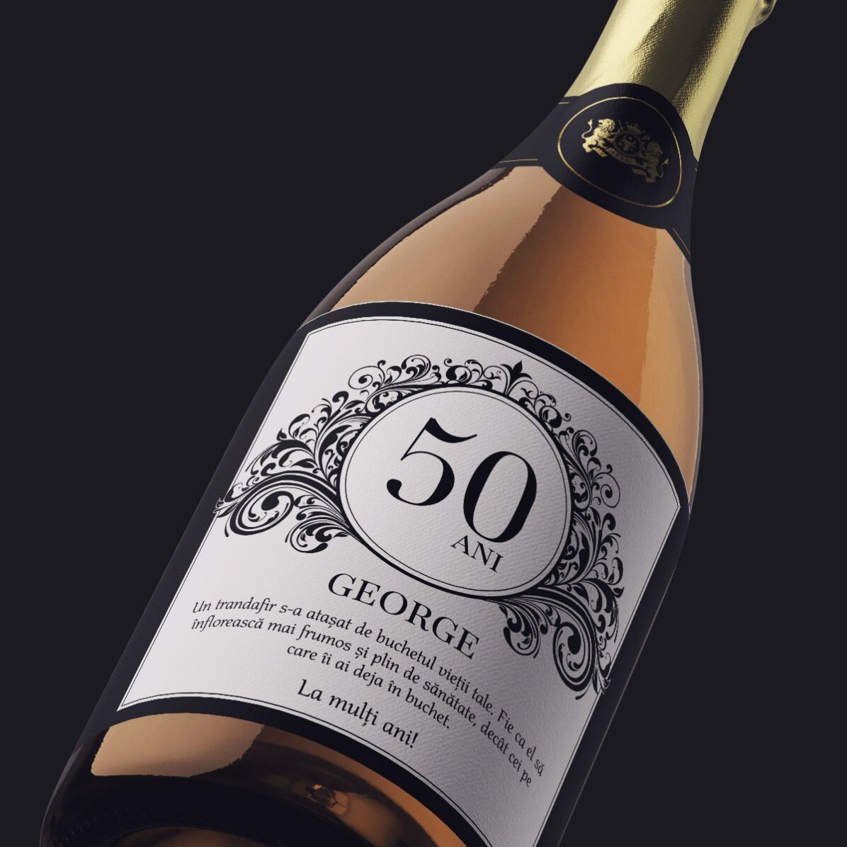 Vin spumant personalizat cu text - Classic